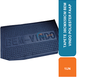 TAPETE 38CMX58CM BEM VINDO POLIESTER FAAP