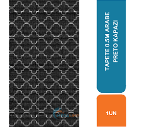 TAPETE 0.5M ARABE PRETO KAPAZI