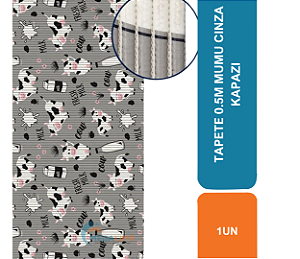 TAPETE 0.5M MUMU CINZA KAPAZI