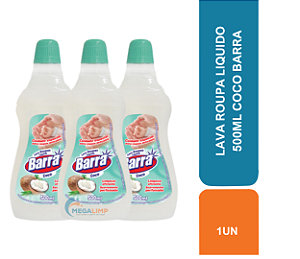 LAVA ROUPA LIQUIDO  500ML COCO BARRA