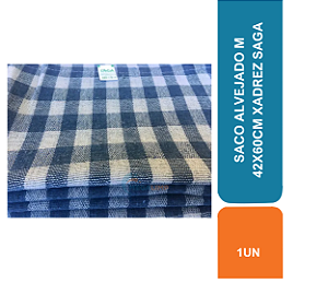 SACO ALVEJADO M 42X60CM XADREZ SAGA