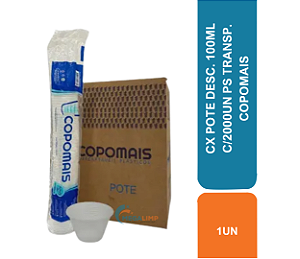 CX POTE DESC. 100ML C/2000UN PS TRANSP. COPOMAIS