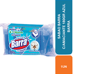 SABAO BARRA C/AMACIANTE 180GR AZUL BARRA