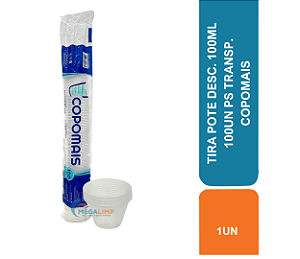 TIRA POTE DESC. 100ML 100UN PS TRANSP. COPOMAIS