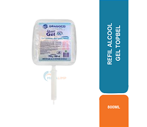 REFIL ALCOOL GEL 800ML TOPBEL DRA601