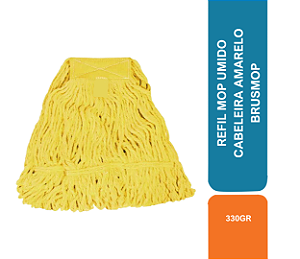 REFIL MOP UMIDO 330GR CABELEIRA AMARELO BRUSMOP
