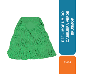 REFIL MOP UMIDO 330GR CABELEIRA VERDE BRUSMOP