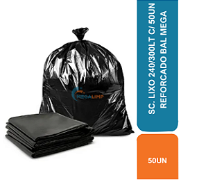 SC. LIXO 240/300LT C/ 50UN REFORCADO BAL MEGA