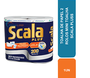 TOALHA DE PAPEL 2 ROLOS MINI TOALHA SCALA PLUS