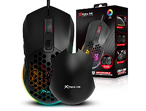 Mouse Gamer Xtrike-ME GM-316 Preto RGB 7200dpi Customizável
