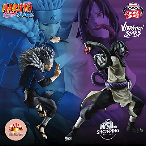 Action Figure Tobirama & Orochimaru – Naruto Shippuden Vibration Stars Banpresto – Original do Japão