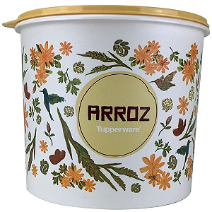 Pote p/ alimentos Tupper Caixa Arroz Tupperware 5Kg Floral