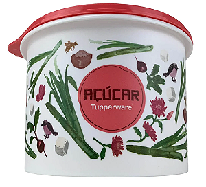 Tupper Caixa Açucar Tupperware 1,4Kg Floral