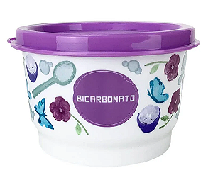 Tupperware Potinho Bicarbonato de Sódio Floral 140ml Roxo