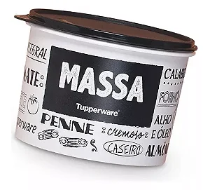 Tupper Caixa De Massa Preto e Branco 2,4 Litros