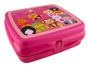 Porta Sanduíche Pelúcia Rosa