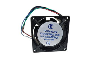 Micro Ventoinha Cooler 80X80X38mm BIVOLT Para Chocadeiras GP