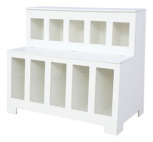 Expositor Dispenser De Ração Pet Box 10 Com Vidro Branco Cód.510