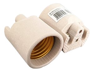 Bocal Soquete Porcelana Mt2303 Decorlux E27 Liso Spot 250v
