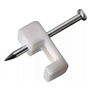 Grampos Fixa Fio 10-12 Com Prego 10x10mm De Aço Fixação Parede Fios