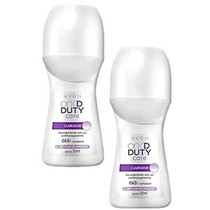 Kit 2x Desodorante Rollon Avon Duty Care Clareador 50ml