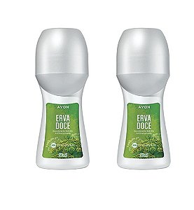 Kit 2 Desodorante Rollon Avon Erva Doce 50ml