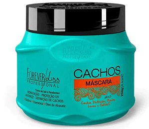 Máscara Cachos Forever Liss 250g Hidratação Nutrição Ondulados Anti Frizz Proteção UV Brilho