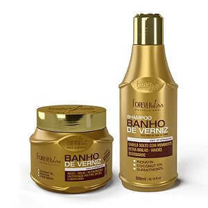 Kit Especial Banho de Verniz Forever Liss Professional Shampoo e Máscara