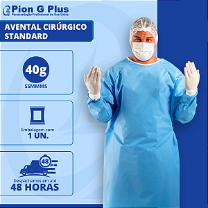 Avental Cirúrgico Standard em SSMMMS 40g Estéril