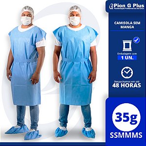 Camisola sem manga em SSMMMS 35g