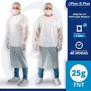 Avental de Proteção Branco em TNT em 25g