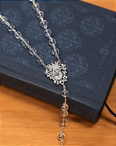 Terço Cristal Madonna 8mm - Folheado