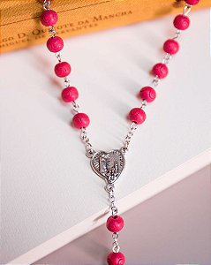 Terço Pétala de Rosa - N S Fátima - Folheado