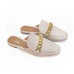 Sandálias mule cor branco