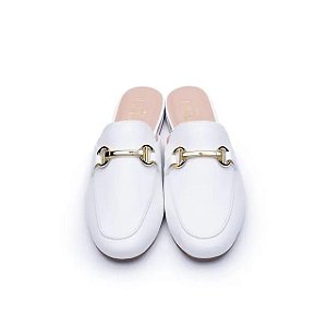 Sandálias mule cor napa branca