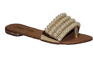 RASTEIRA COM PEROLAS E CRISTAIS.