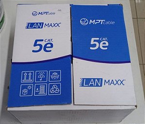 Cabo de Rede Cat5e MPT Interno e Externo Preto, 305 Metros