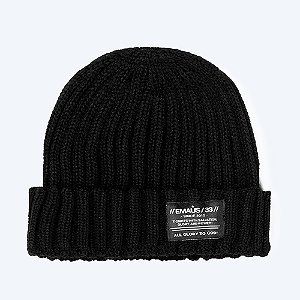 GORRO CANELADO PRETO