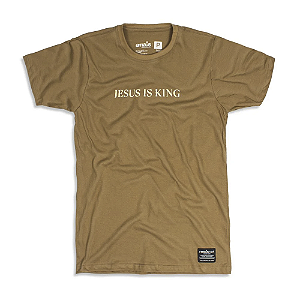 CAMISETA JESUS IS KING (CARAMELO)