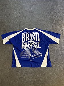 CAMISETA BOXY SIZED BRASIL (AZUL-OFF)