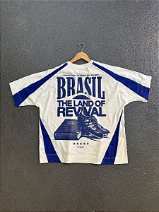 CAMISETA BOXY SIZED BRASIL (OFF-AZUL)