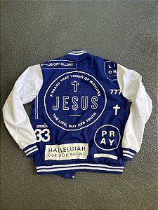 JAQUETA BOMBER HALLELUJAH (AZUL)