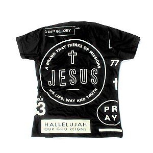 CAMISETA FEMININA HALLELUJAH (PRETA)