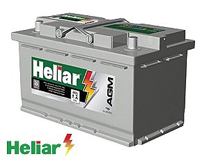 Bateria Heliar AGM 80Ah - AG80KD -  C/ Start-Stop