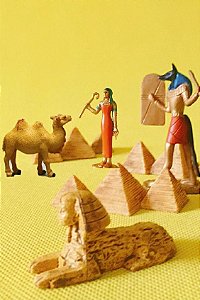 Miniaturas e flashcards Antigo Egito