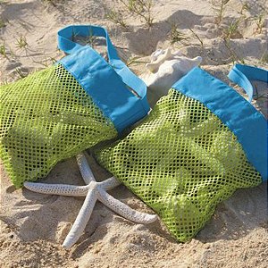 Bolsa para brinquedos de praia ou pracinha que não deixa areia