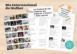 Flashcards Mulheres que Mudaram a História | Atividade Dia da Mulher PDF para Imprimir