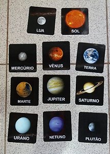 Flashcards de ciências para atividades pedagógicas - Universo