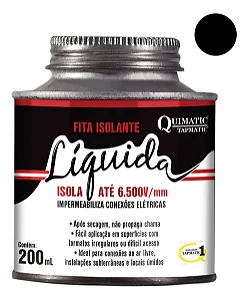 Fita Isolante Liquida (Preta) 200ml - Quimatic