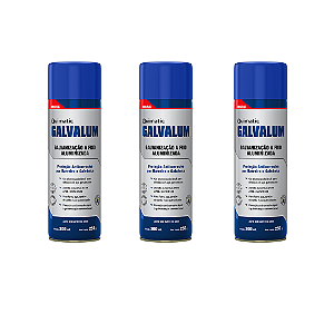Kit 3 GALVALUM - Galvanização à Frio Spray Aerosol 300 ml - Quimatic